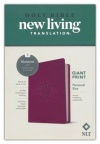 NLT Personal Size Giant Print Bible: Aurora Cranberry LeatherLike